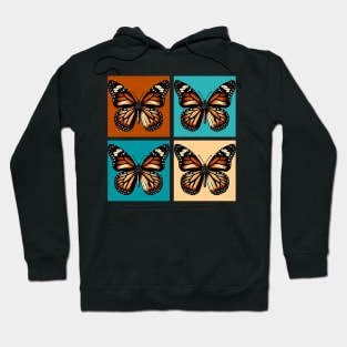 Pop Brown Monarch Butterfly Art - Cool Insect Hoodie
